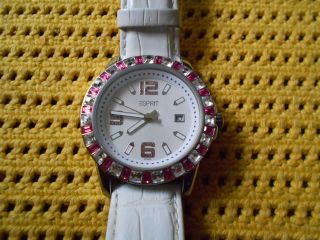 Esprit 103342 Damen Uhr,  Mit Steinen Geschmuckt,  Lederband,  Top Bild