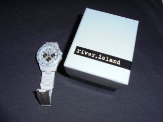 River Island Armbanduhr Damen Weiß Bild