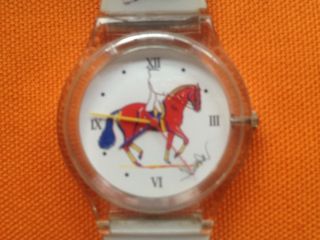 Seltene Ausgefallene Armbanduhr Jan KÜnster Art Watches Pferd Dressur Top Bild