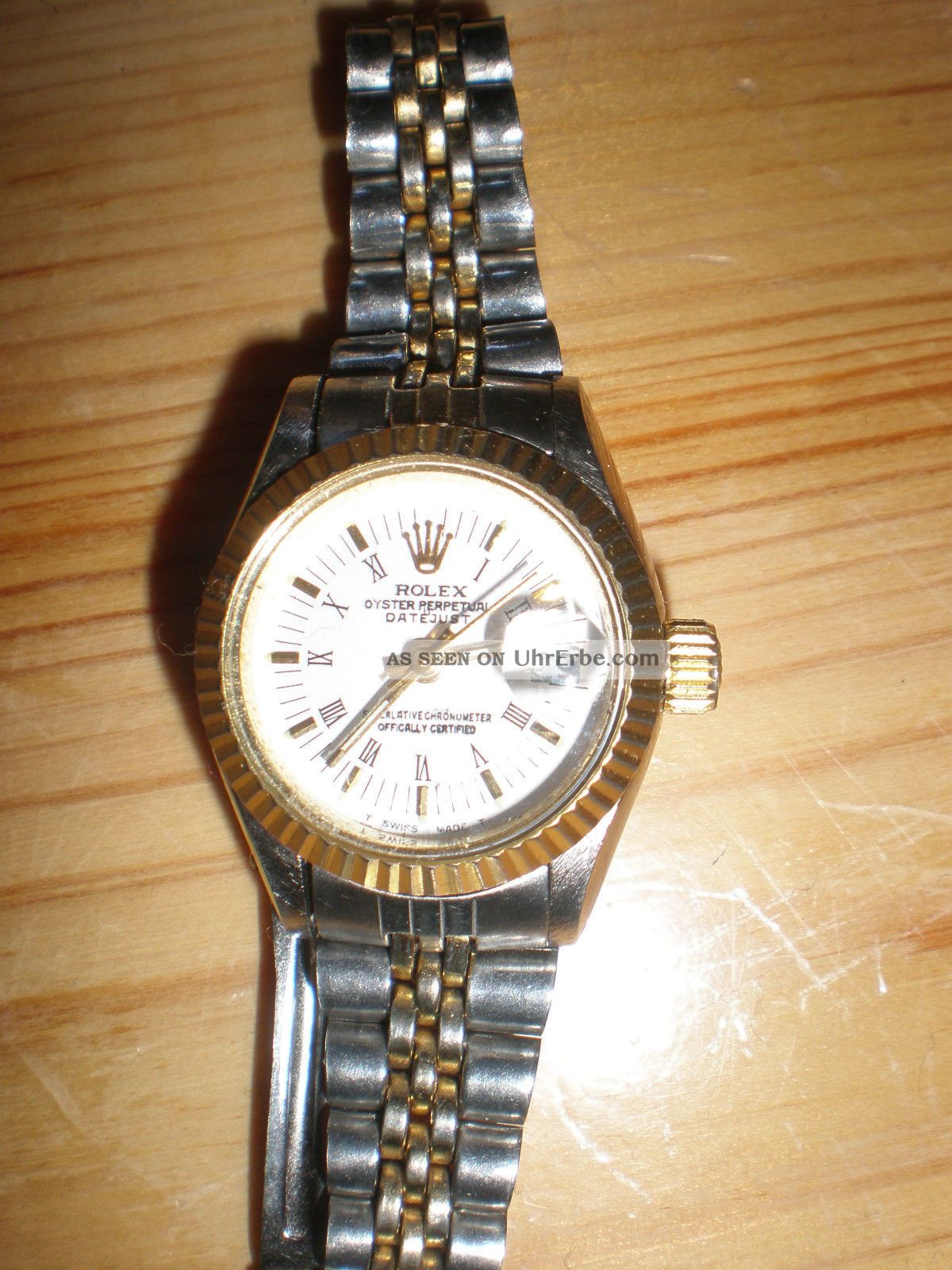 ♛ Rolex Lady Oyster Perpetual Date Just♛ Gold Stahl ♛ Damenarmbanduhr ♛ Armbanduhren Bild