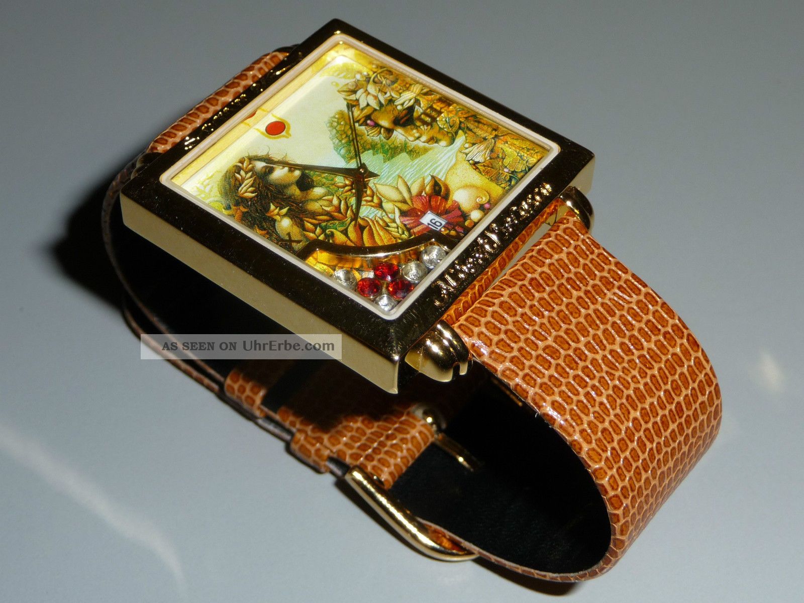 Ars Mundi Armbanduhr Mit Edelsteinen & Echtleder Armband - Limitierte Edition Armbanduhren Bild