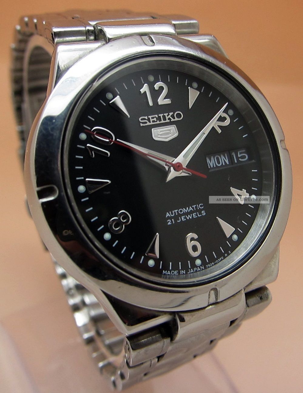Seiko 5 Durchsichtig Automatik Uhr 7s26 - 01z0 21 Jewels Datum & Taganzeige Armbanduhren Bild