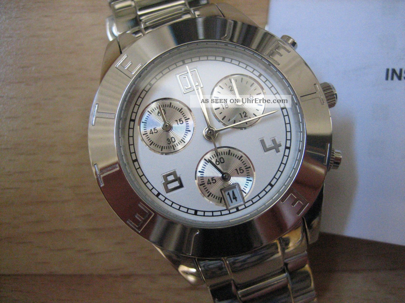 Damen Armbanduhr Chronograph Uhr Jette Joop,  Edelstahl Metallband – Armbanduhren Bild