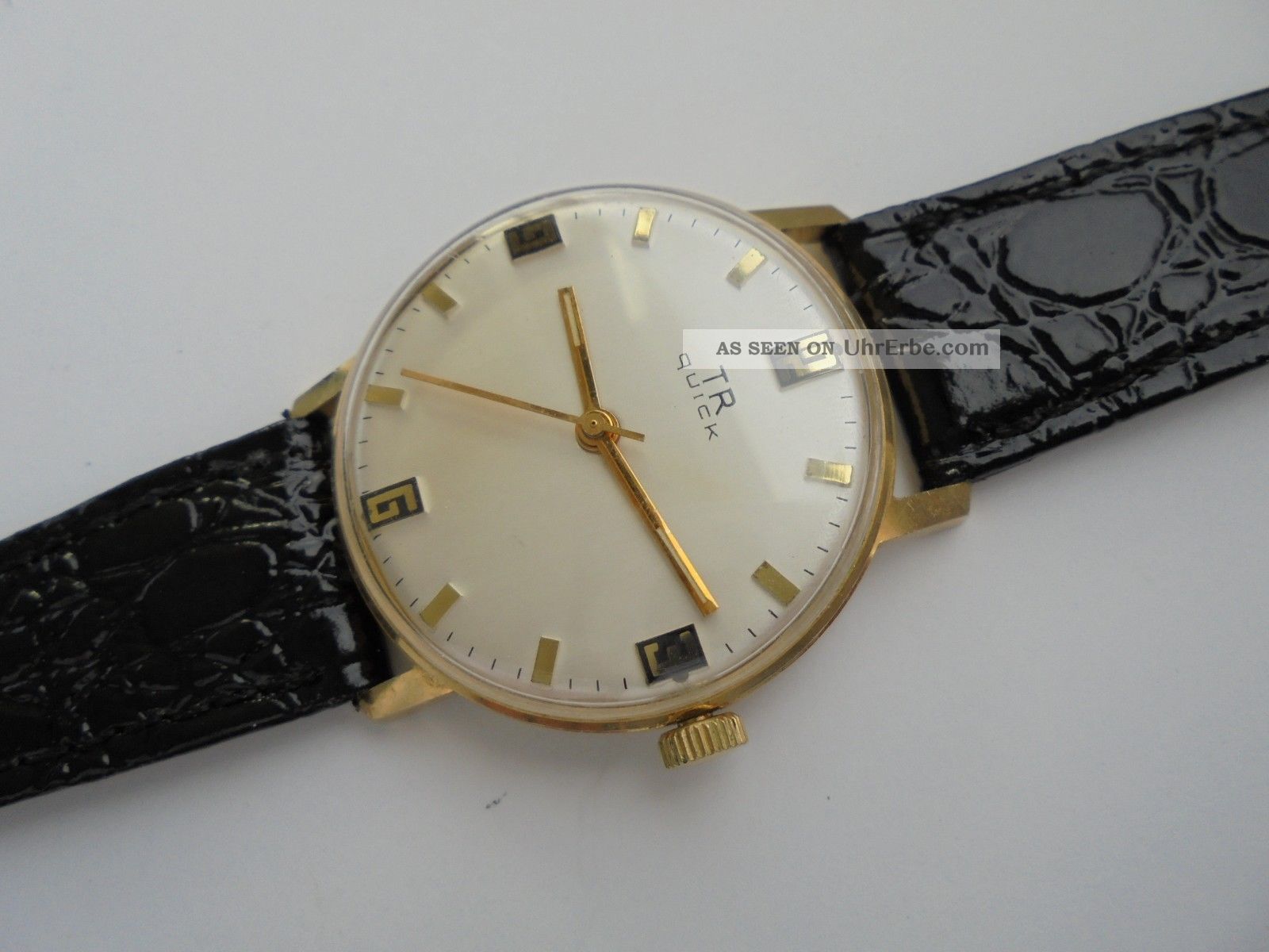 Schöne Ca 40 Jahre Alte Tr Quickherrenuhr,  Handaufzug 17 Jewels Kal.  Eb 8800 Armbanduhren Bild