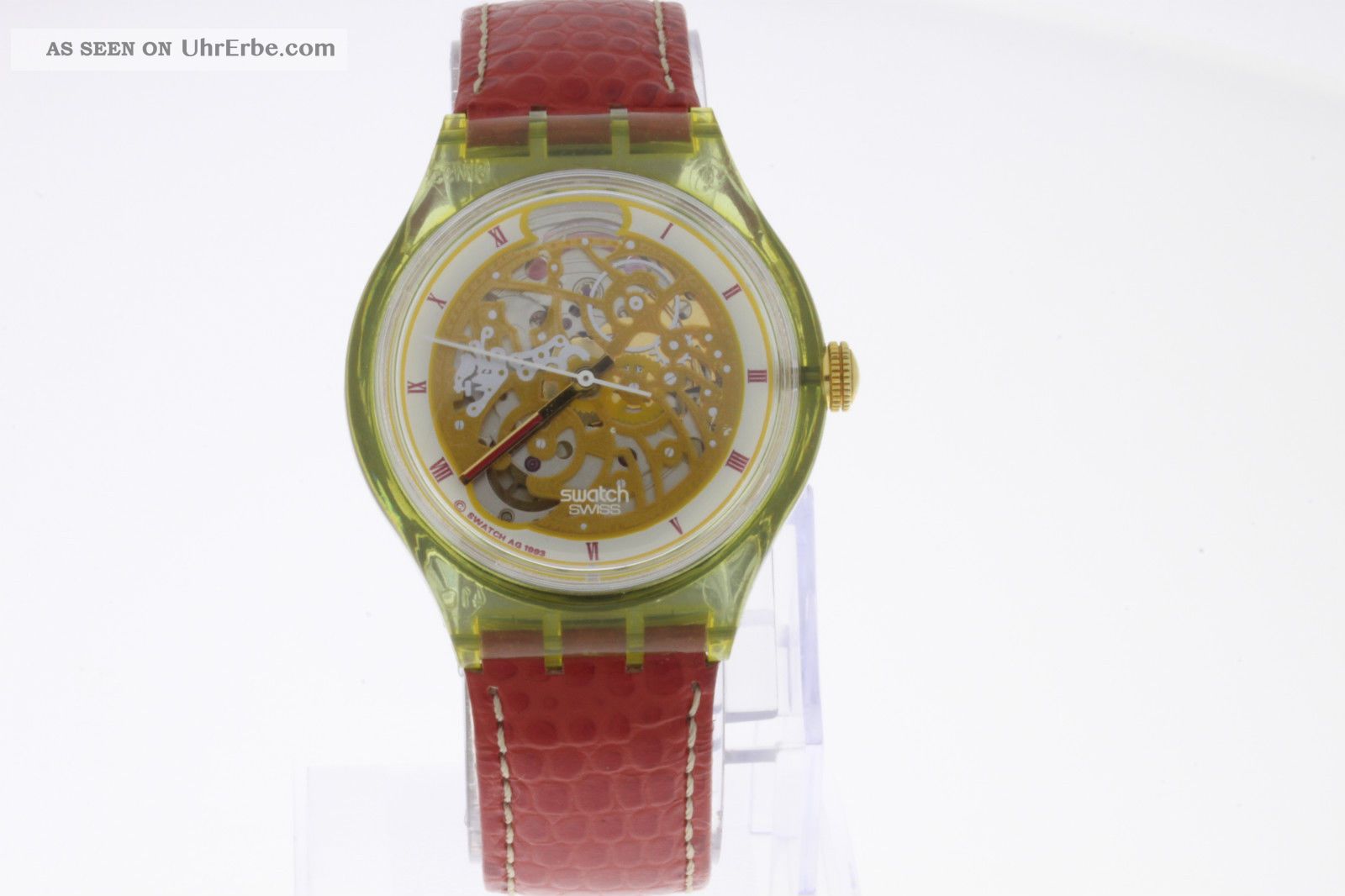 Swatch Automatic Armbanduhr Mit Skelettiertem Werk Und Sichtboden Old Stock Armbanduhren Bild