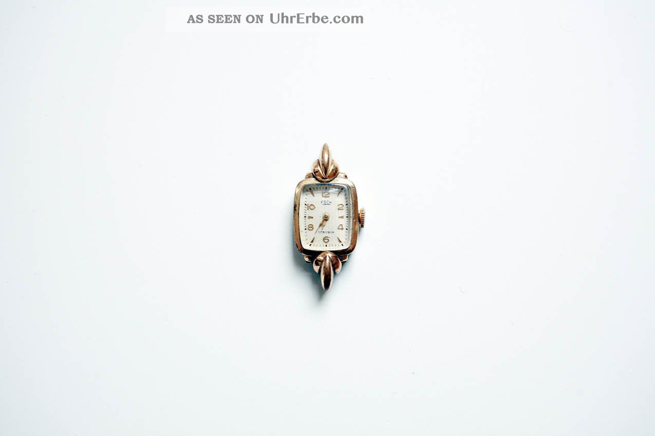 Vintage Damenuhr 17 Rubins,  Fsch,  Walz Gold Doublè,  Mechanisch,  Funktioniert Armbanduhren Bild