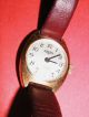 Armbanduhr Ankra 311 Damenuhr Läuft 17 Rubis Lederarmband Gold - Farbig Handaufzug Armbanduhren Bild 1