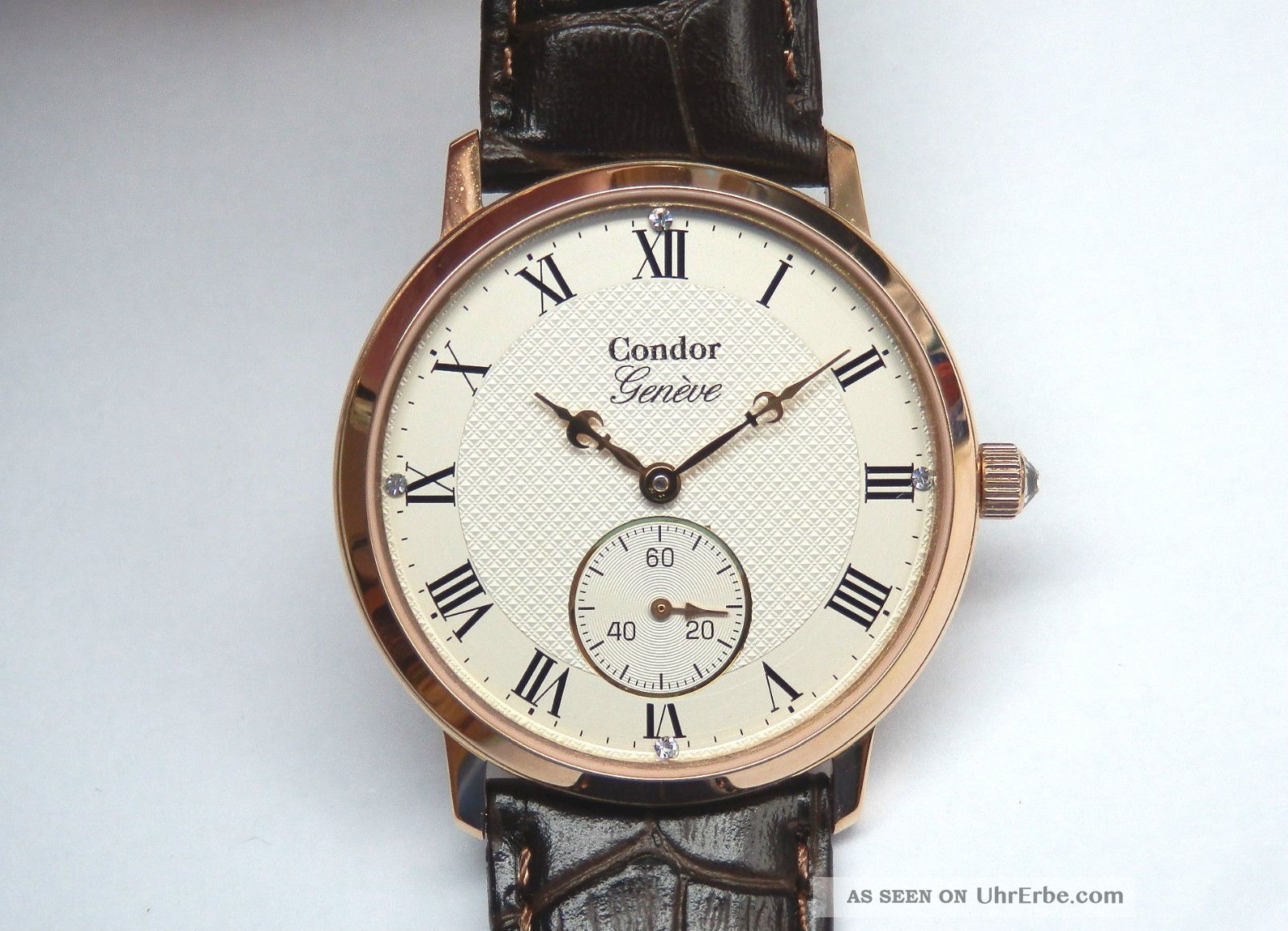 18k 750 Gold.  Condor Geneve Chronometr Armbanduhr.  Eta 7001 Armbanduhren Bild