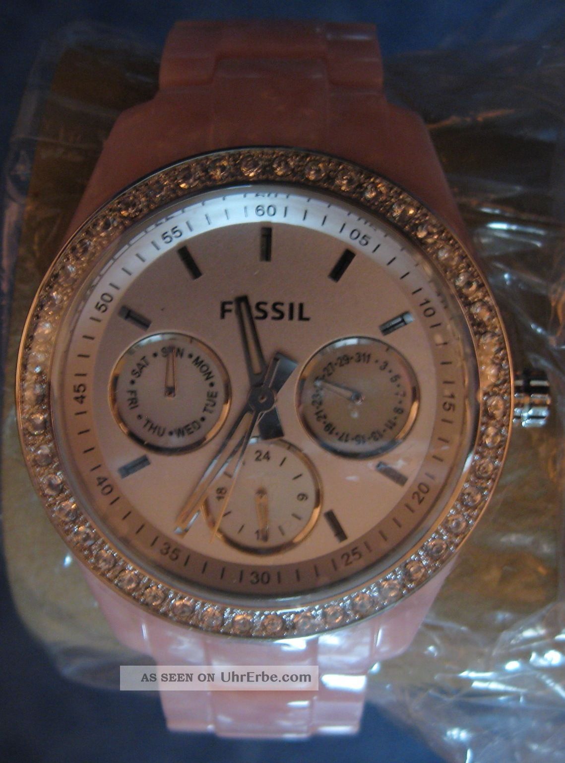 Fossil Es2791 Armbanduhr Für Damen Rosa Armbanduhren Bild