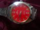 Fortis Handaufzug 17 Jewels Rotes Ziffeernblatt 36 Mm Armbanduhren Bild 5