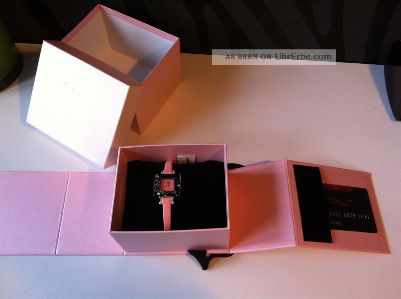 Paris Hilton Small Square,  Np 108€ Damenuhr Pink Swarovski 138.  4304.  99,  Rar Armbanduhren Bild