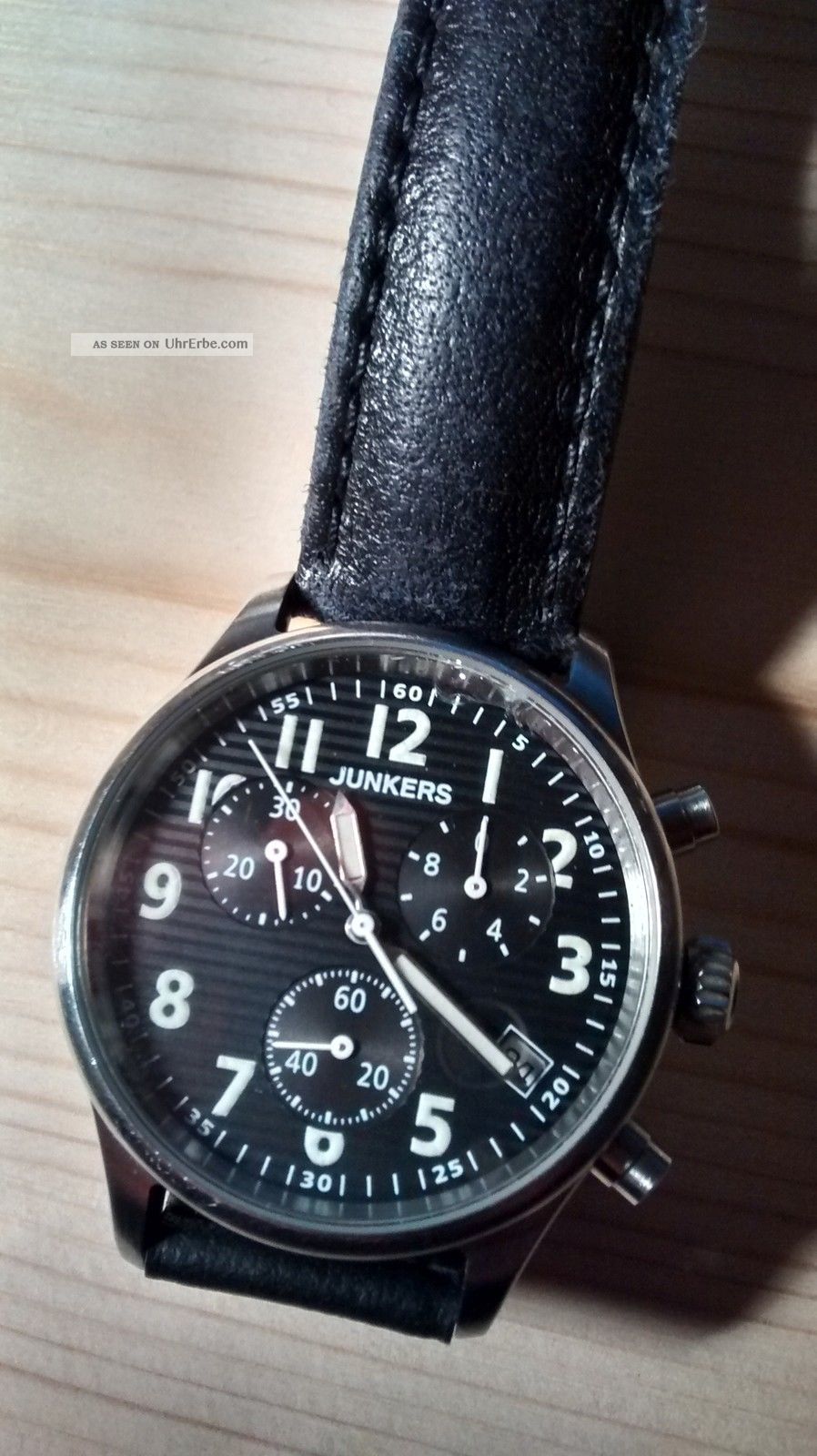 Junkers Wellblech Ju 52 Uhr 6286 - Leicht Ramponiert,  Lederband Armbanduhren Bild
