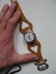 Org.  Ddr Alte Ruhla Damen Uhr Armbanduhr M.  Vintage Leder Armband Hippie 70er Armbanduhren Bild 3