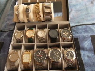 14 X Stück Uhren Konvolut Sammlung Fossil,  Festina,  Citizen,  Seiko Automatic &&& Bild
