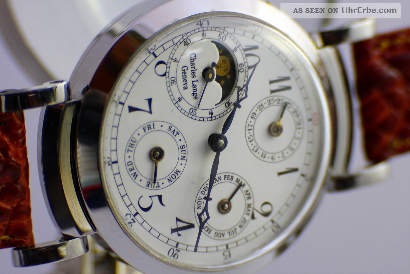 Charles Lange Geneva Uhr Mondkalender Swiss Watch Pocket Armbanduhren Bild