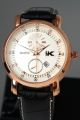 Xxl Herrenuhr Edel Elegant Rose Gold Datumsanzeige Schwarze Leder Armband Box1 Armbanduhren Bild 1