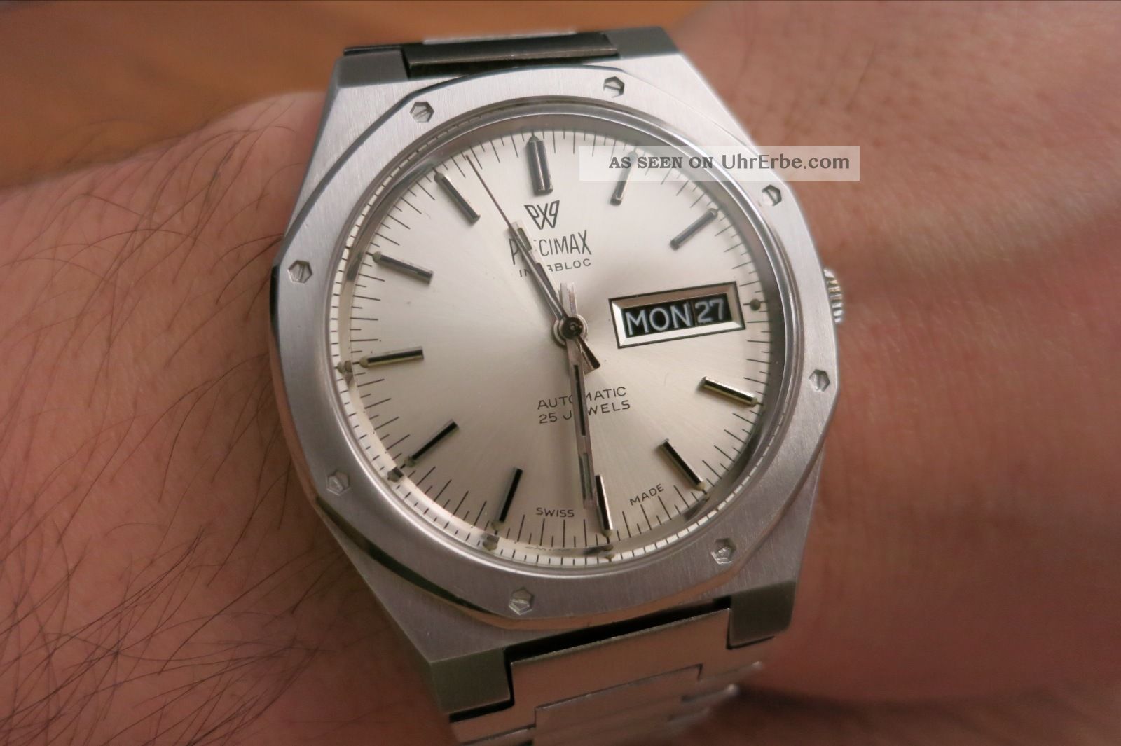 Sehr Seltene Vintage Precimax Automatic Mit Day/date,  70er Jahre,  Hommage Armbanduhren Bild