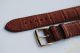 Omega Kroko - Lederband Krokodilprägung 19mm Armband/bracelet Leder Armbanduhren Bild 1