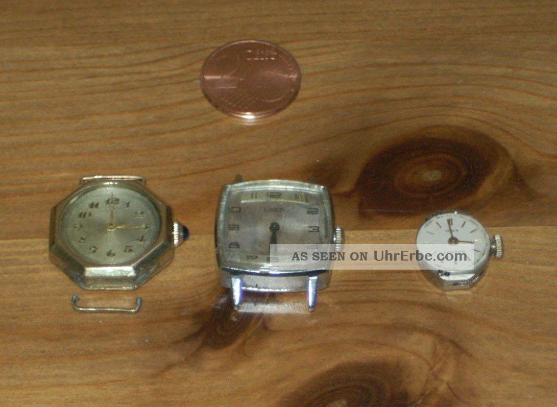 Konvolut Uhr Hau Mechanisch Handaufzug Analog Orex Luch Unb.  3 Stück Armbanduhren Bild