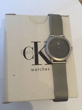 Uhr Armbanduhr Calvin Klein K3121 K3122 Metal Grau Mit Ovp Neue Batterie Bild