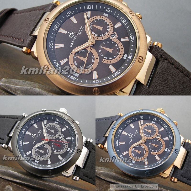 Daniel Klein Premium Uhr Metall Herrenuhr Datum Uhrwerk Japan Miyota Dk010131 - 6 Armbanduhren Bild
