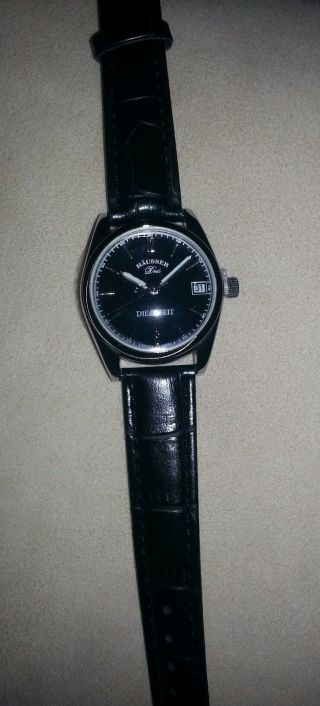 Damen Armbanduhr,  Häusser,  Die Zeit,  Schwarz,  Leder Bild