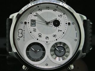 Armbanduhr Herren Curtis & Co Große Zeit Welt 4 Zeitzonen Weiß Bild