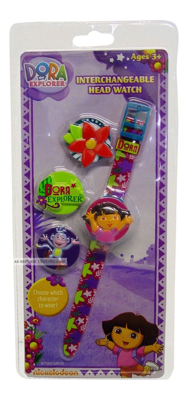 Dora The Explorer Auswechselbarer Kopf Lcd - Mädchen - Kinder - Armbanduhr - Geschenk Armbanduhren Bild