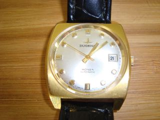 Dugena Monza Automatik Herren Vintage Uhr 70ger Jahre Design Mit Datumsanzeige Bild