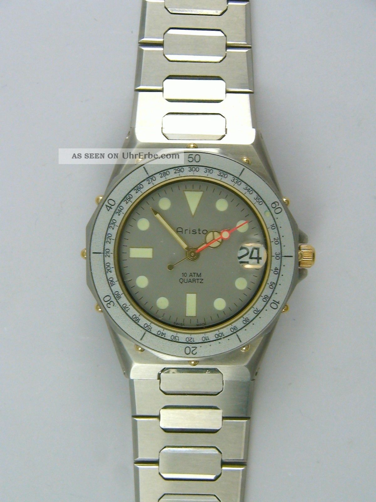 Aristo Armband - Uhr Mit Metallband,  Taucherlook,  Bicolor Armbanduhren Bild
