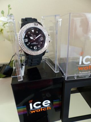 Ice Watch Quarzuhr Ice - Star Big Mit Swarovski Elements Mit Karton Schwarz Bild
