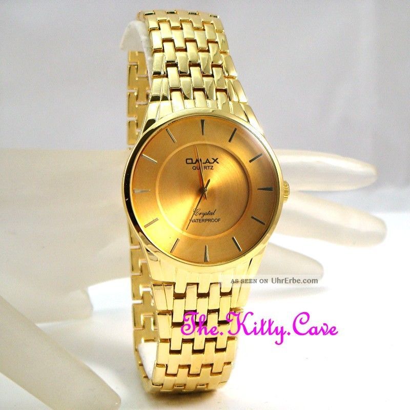 Omax Designer Wasserdichte Seiko Uhrwerk Vergoldete Herren Uhr Hbc183 Armbanduhren Bild