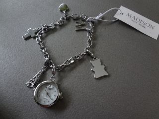Damen.  Armband Uhr Bettelarmband Madison York Karabiner Uhr Armbanduhr Bild