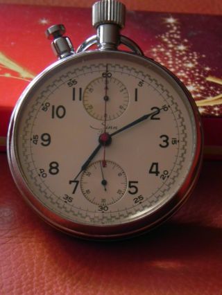 Taschenuhr Rattrapante Chronograph Sinn Lemania 1130 Swiss Made Bild