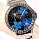 Armbanduhr Retro Silber Rhodium Blumen 5atm Wasserdicht Exotisch Hibiskus Blume Armbanduhren Bild 14