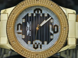 Armbanduhr König Master Joe Rodeo.  12ct Diamanten Schwarz Uhr Bild