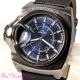 Quadratische Retro Deigner Armbanduhr Blau Hematit Plattiert & Schwarzes Leder Armbanduhren Bild 10