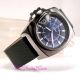 Quadratische Retro Deigner Armbanduhr Blau Hematit Plattiert & Schwarzes Leder Armbanduhren Bild 16