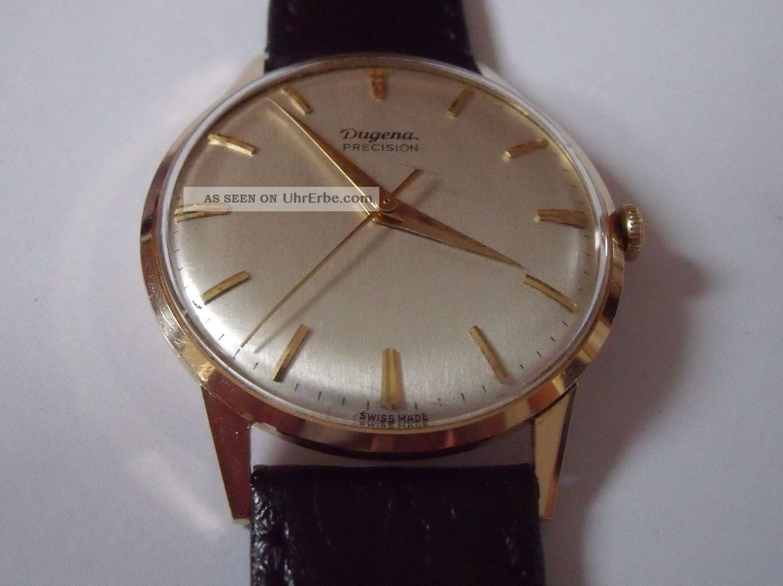 Dugena Precision Gold 585 14k Handaufzug Swiss Made