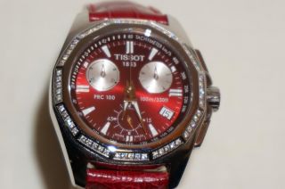 Tissot Prc 100 Chronometer Damenuhr Mit Diamanten Und Echtlederarmband Mit Bild