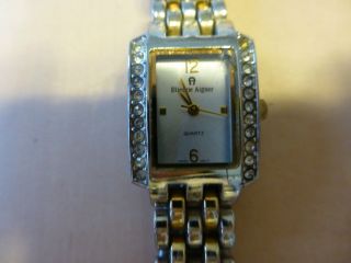 Aigner Damen Armband Uhr,  Gold/silber Armband Muster Und Swarowski Steine ? Bild