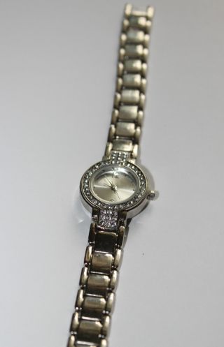 Armbanduhr Silber Zirkonia Rund Weihnachtsgeschenk Bild