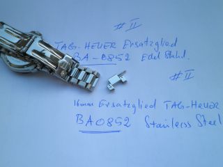 Tag Heuer.  Ersatzglied - Stainless Steel Armband Ba0852.  16mm Breite Bild
