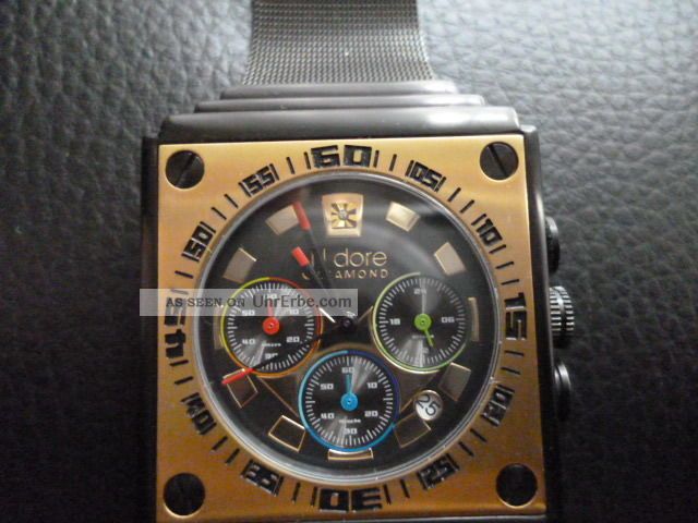 Sammleruhr Quarzchronograph,  Ungetragen Jil Dore B&w Milanaise - Band Armbanduhren Bild