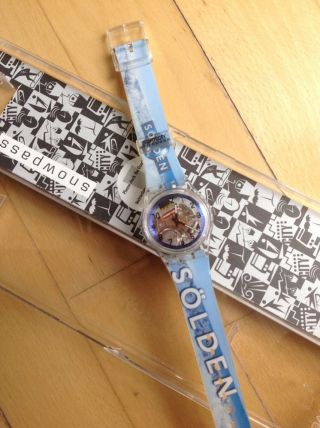 Swatch Uhr Limited Edition Sölden Orig Verpackt Skipass Aufladbar Selten Bild