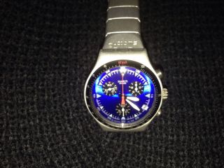 Herren Armbanduhr Swatch Aluminium Leicht Neue Batterie Bild