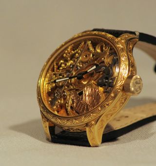 Omega Jagt Aus 1905 50mm Armbanduhr Skelettuhr Mariage Bild
