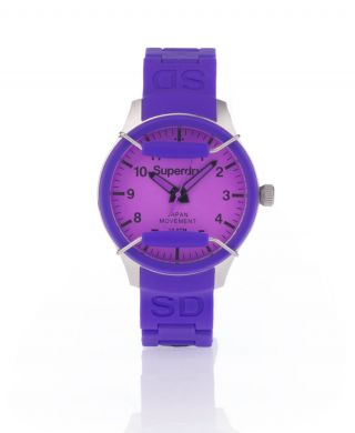 Neue Damen Superdry Scuba Midi Armbanduhr Purple Lila Bild