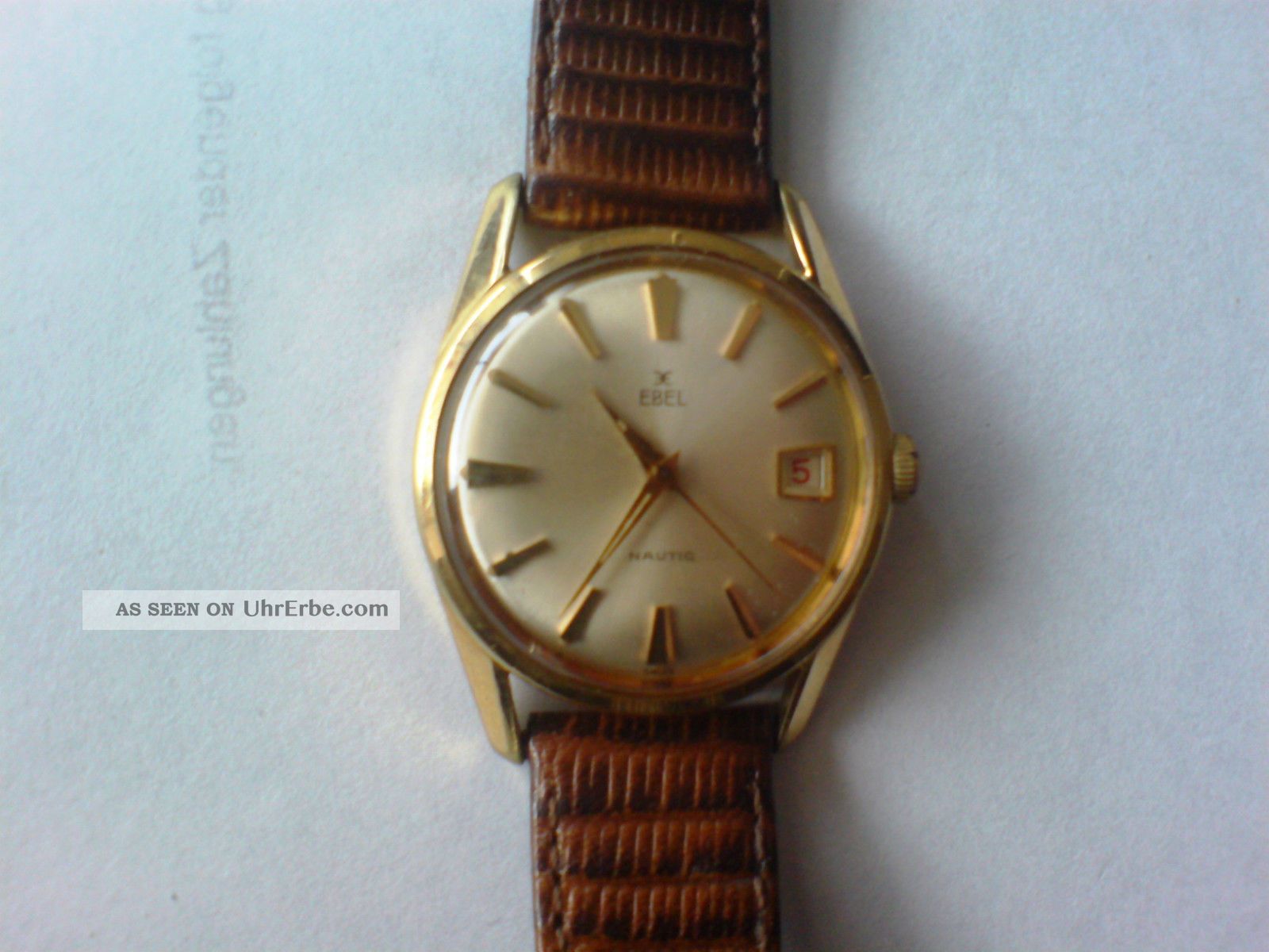 Ebel Nautic Herrenarmbanduhr Vergoldet Aus 1962 - Nr.  313813 Armbanduhren Bild