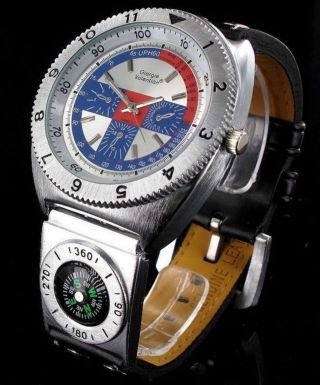 Giorgie Valentian Leder Armbanduhr Watches Herrenuhr Tachymeter Kompass Bild